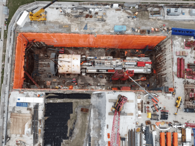 TBM in Scarborough Subway Extension Shaft