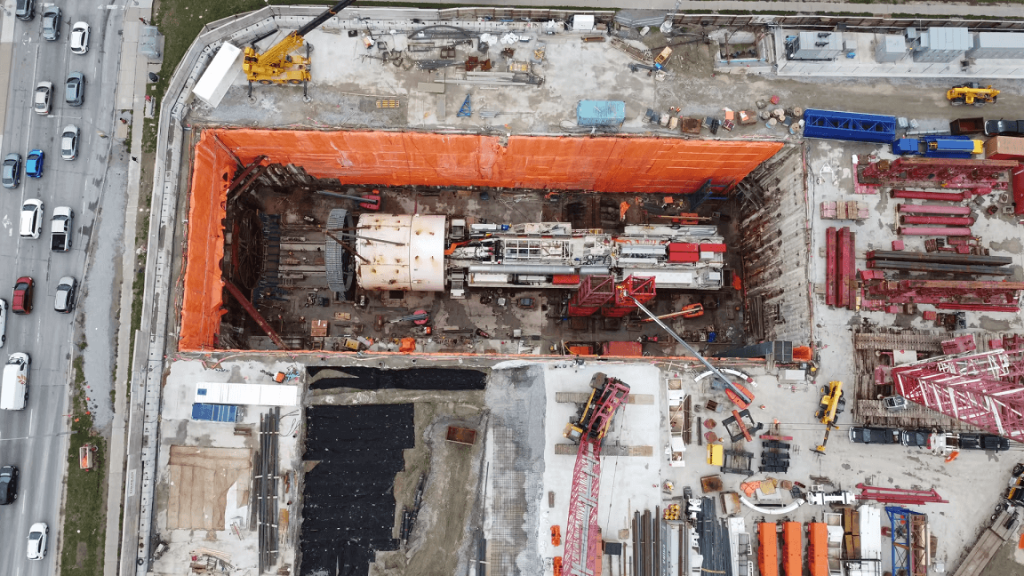 TBM in Scarborough Subway Extension Shaft