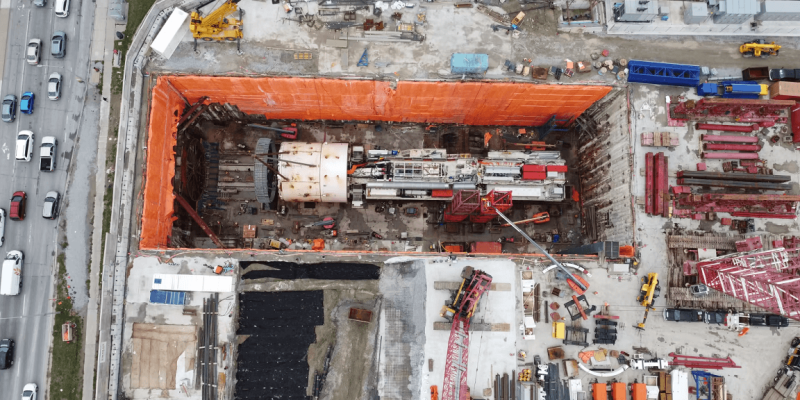 TBM in Scarborough Subway Extension Shaft