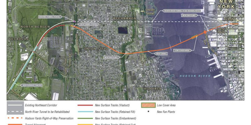 Hudson Tunnel Project Map