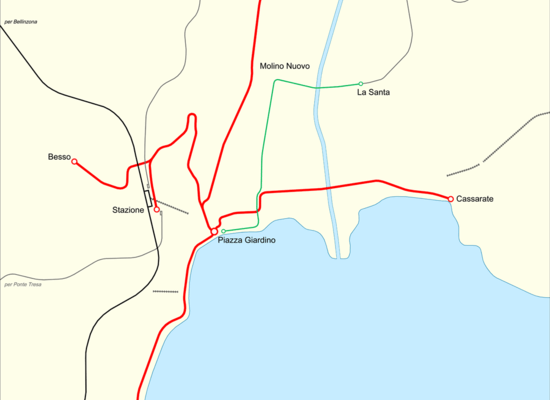 New Tram-Train Line from Lugano Map