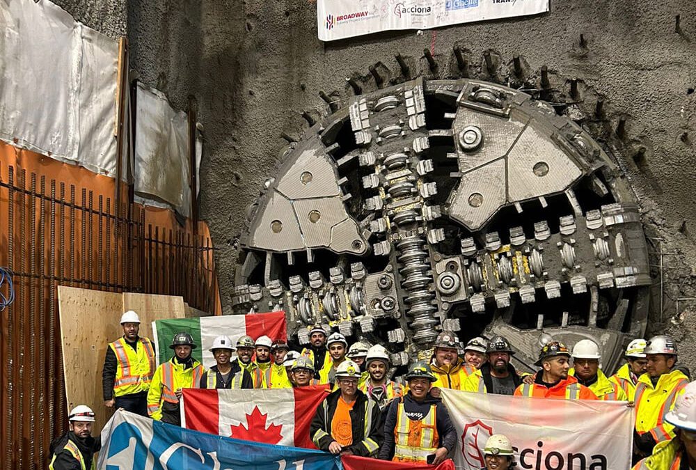 Phyllis TBM Breakthrough on Broadway Subway Project