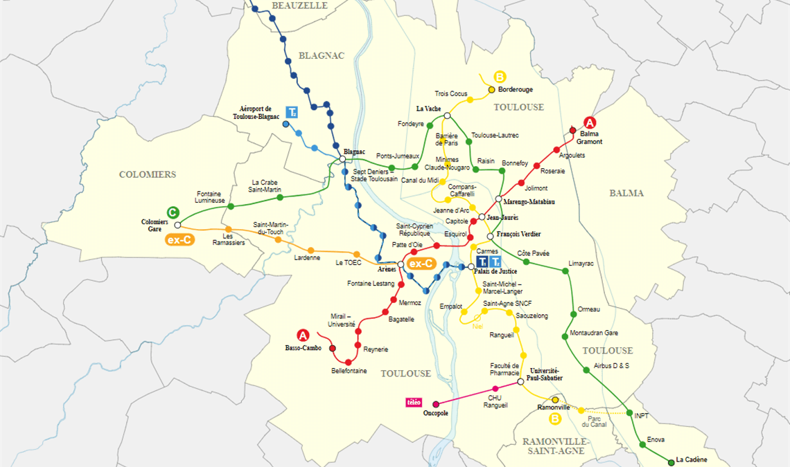 Toulouse Metro Map