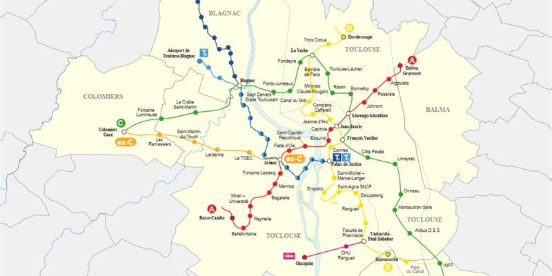 Toulouse Metro Map