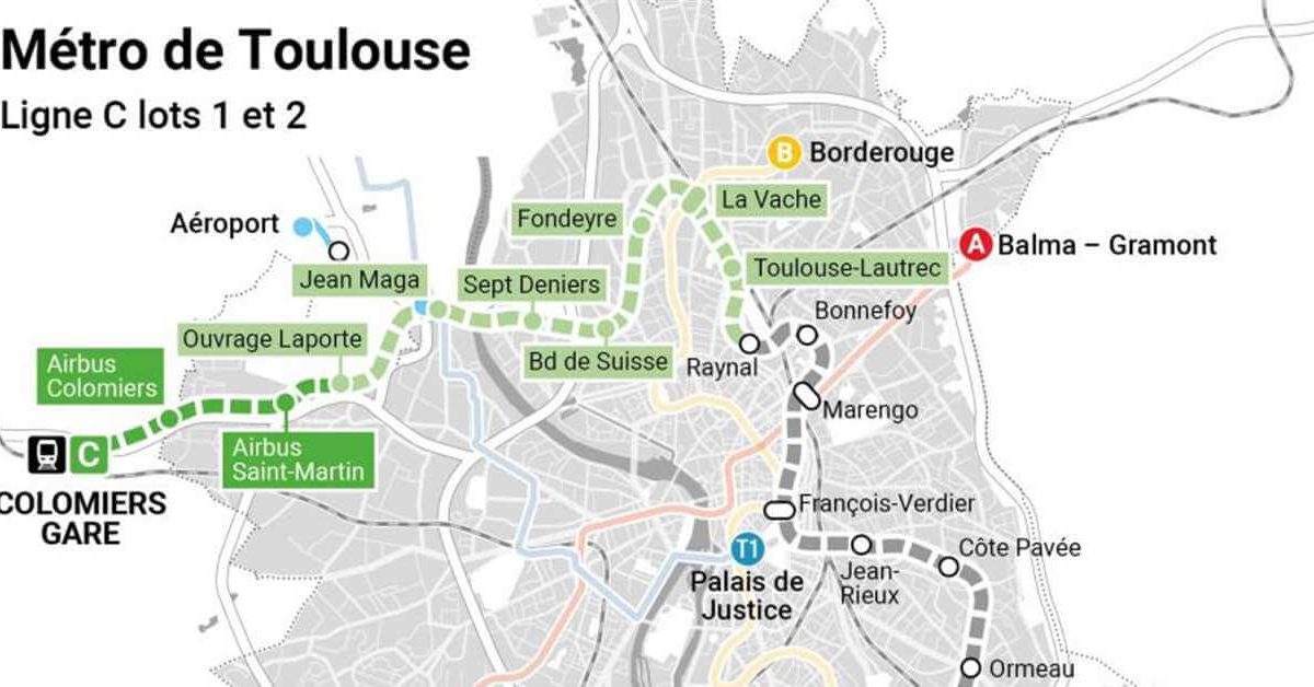 Toulouse Metro Route Map