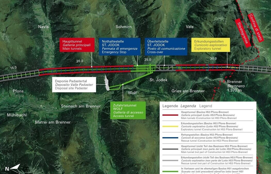 Brenner Base Tunnel Route Map