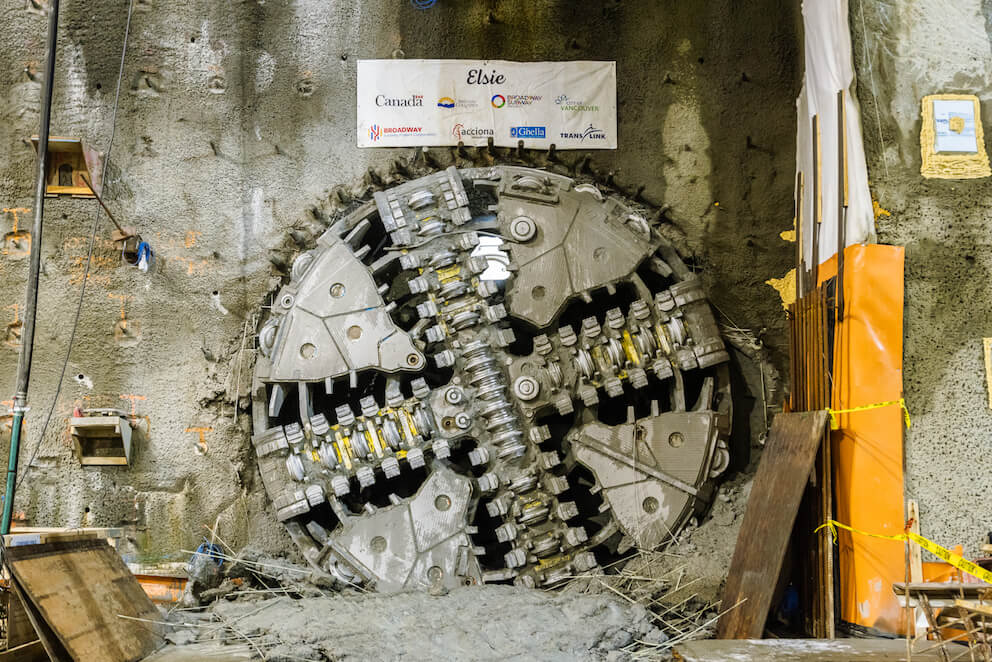 Broadway City Hall Station First TBM Breakthrough