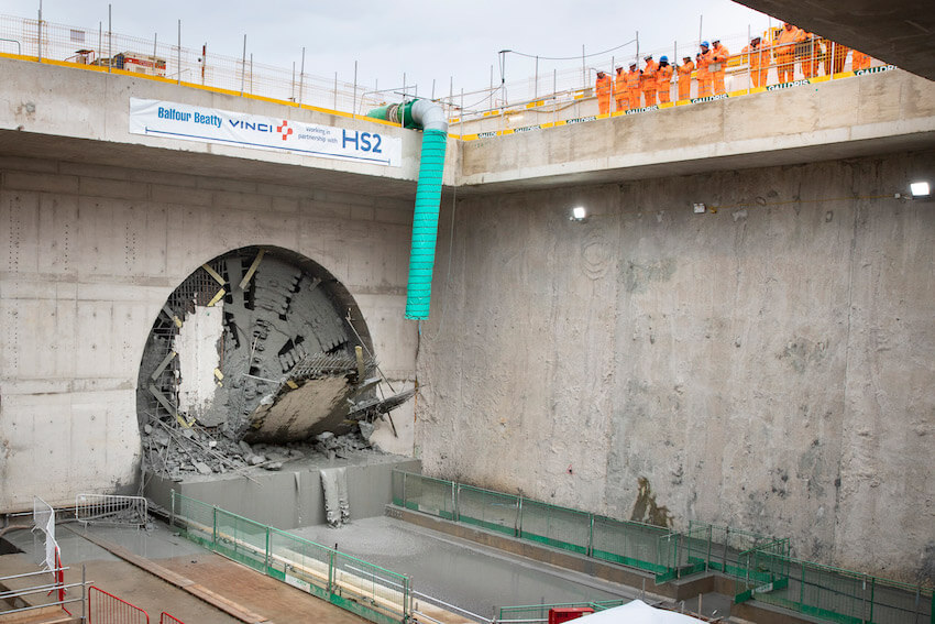 HS2 First Twin Bore Tunnel Breakthrough