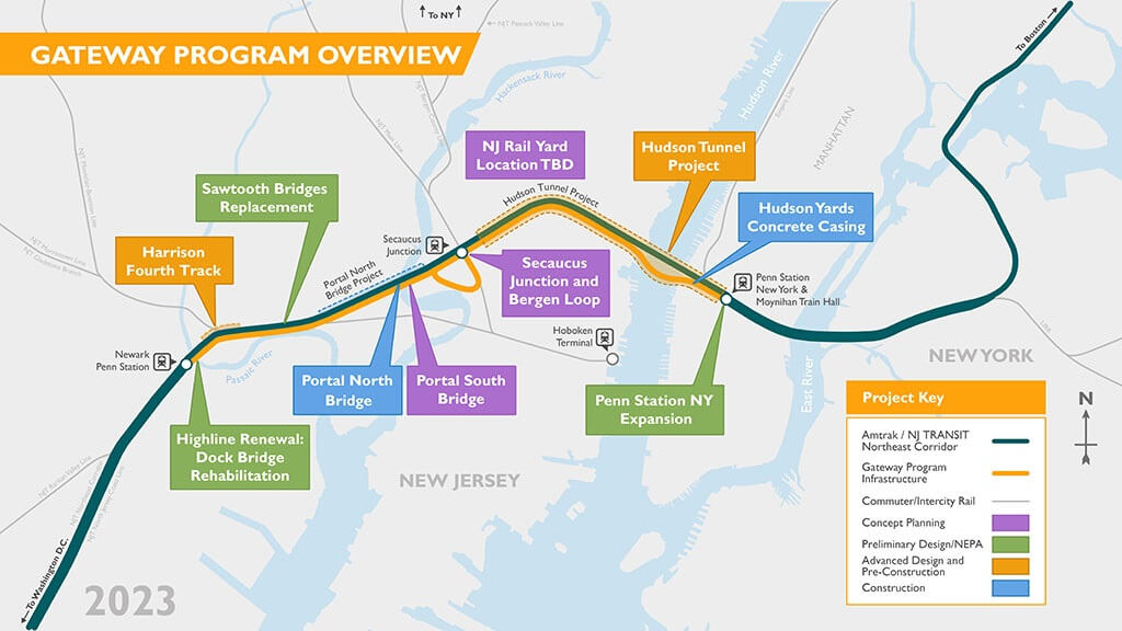 Hudson Tunnel Map