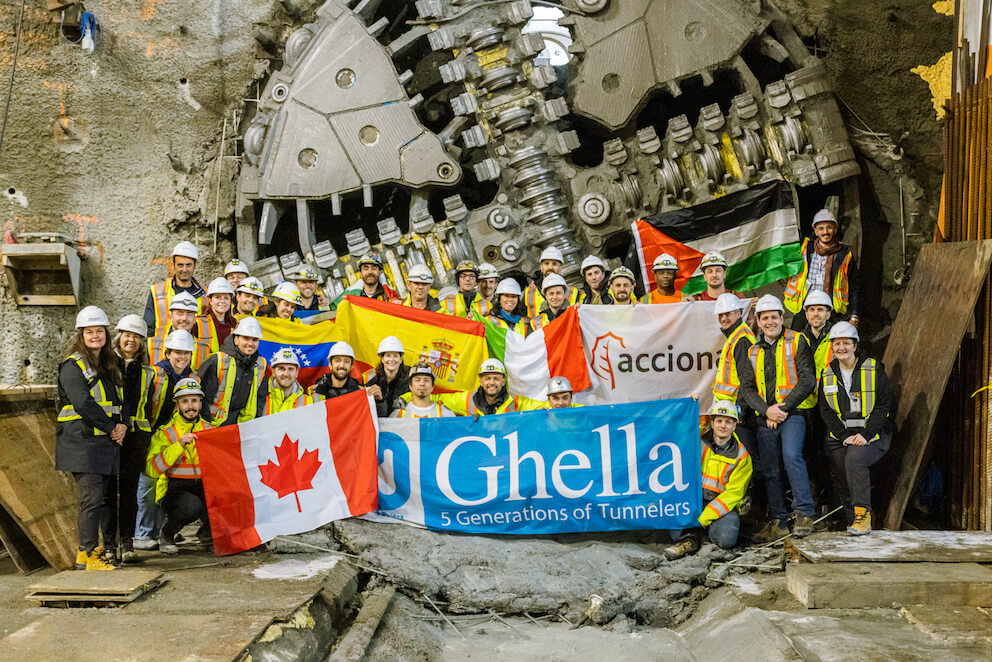 Millennium Line SkyTrain Extension TBM Breakthrough on Broadway City Hall Station