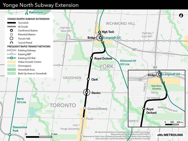 Yonge North Subway Extension Map