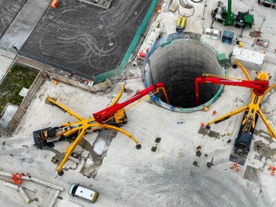 London Power Tunnels Cement-Free Concrete Pour