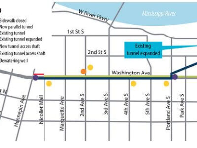 Minneapolis Central City Tunnel Project Route