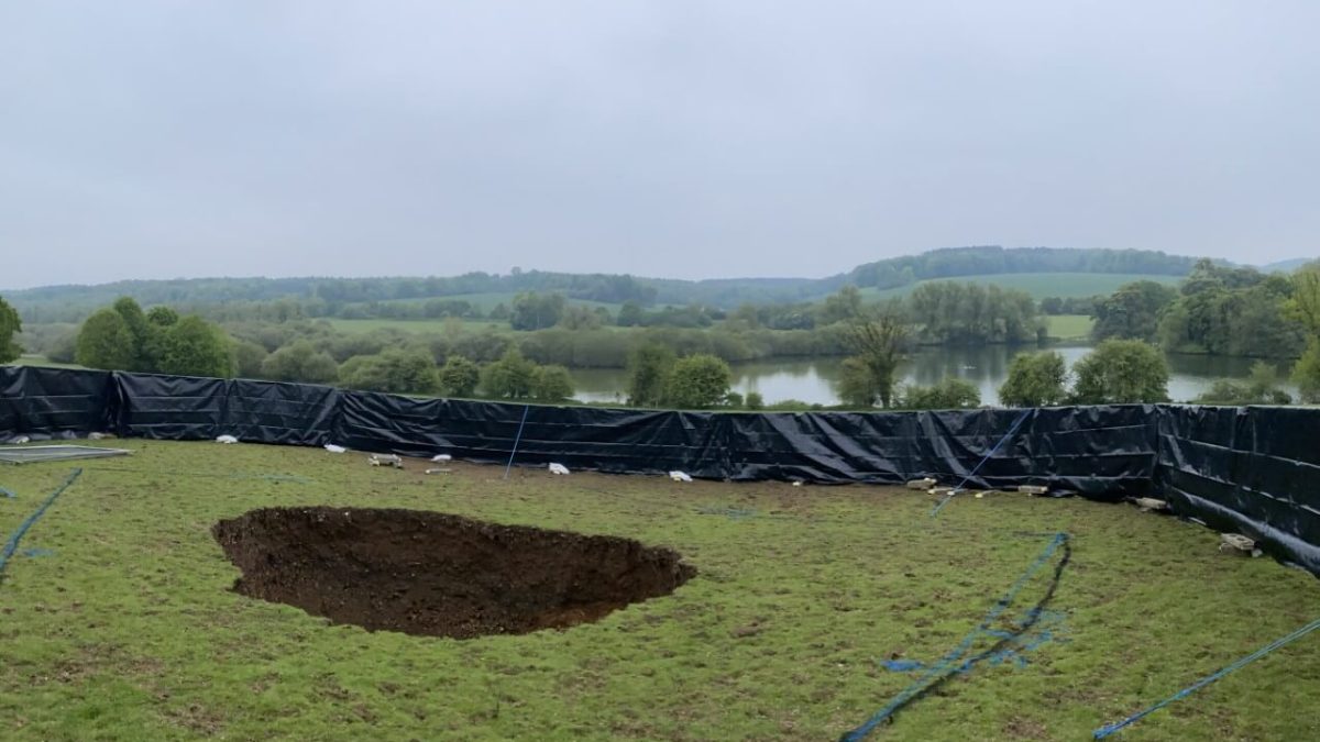 Sinkhole that Appeared in HS2 Tunneling Project