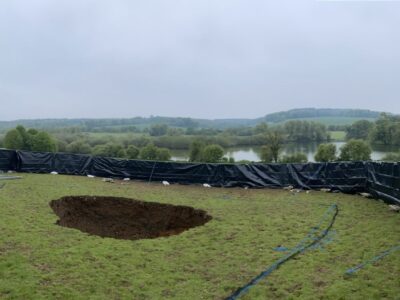 Sinkhole that Appeared in HS2 Tunneling Project