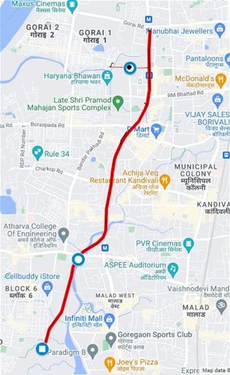 Mumbai Sewage Disposal Project Route