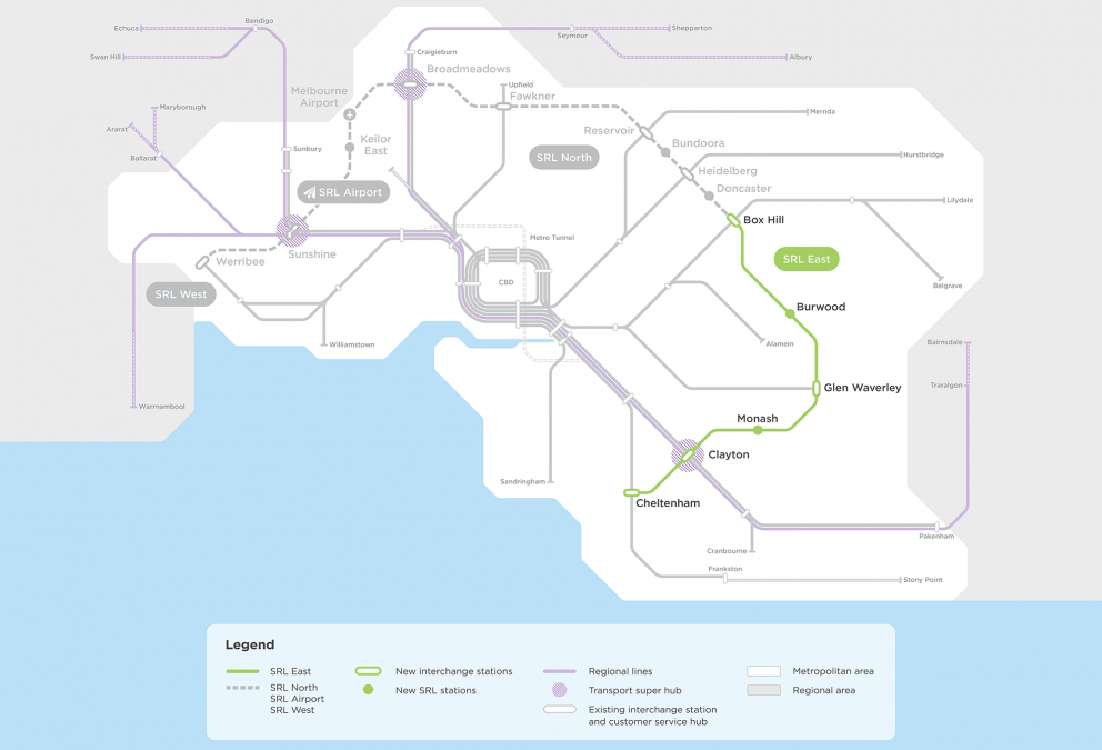 SRL East Route Map