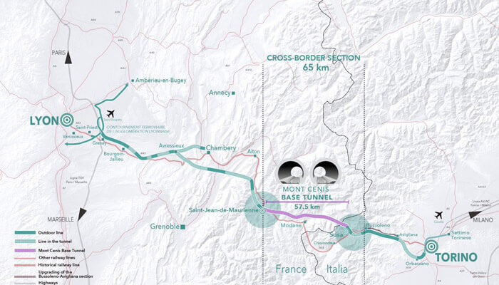 Mont Cenis Project Route Map