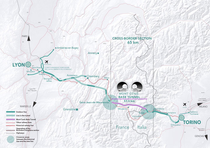 Mont Cenis Project Route Map