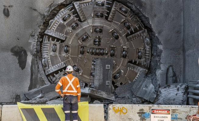 TBM Peggy Brakthrough on Western Sydney Airport Station