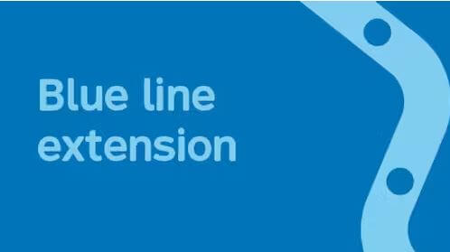 Blue Line Metro Extension Banner by STM