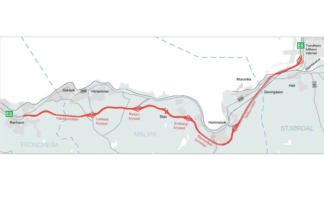 E6 Ranheim-Værnes Section