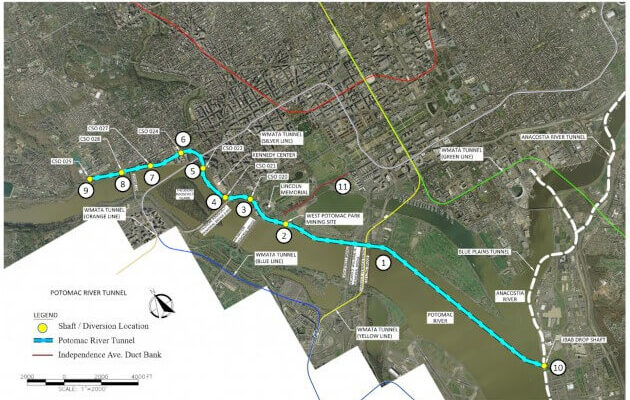 Potomac River Tunnel Route