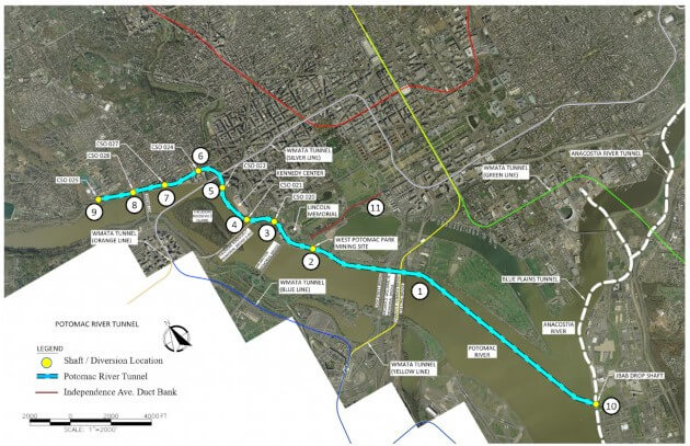 Potomac River Tunnel Route