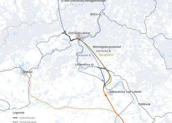 Germany’s Longest Rail Tunnel Between Heidenau and the Czech transport hub