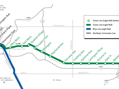 Minneapolis Green Line Route