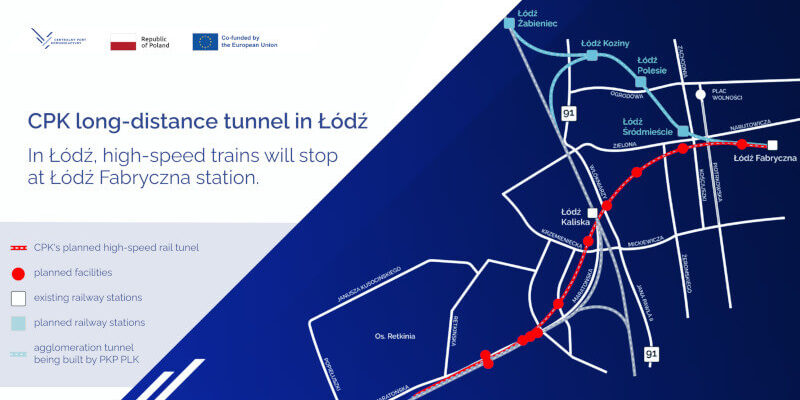 CPK Long Distance Tunnel in Lódz