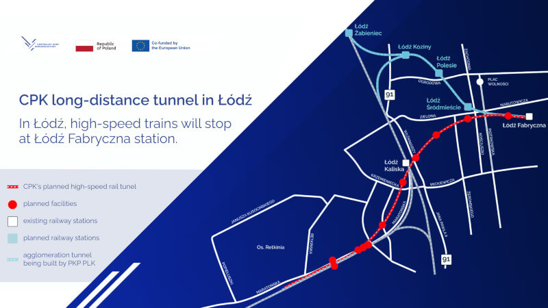 CPK Long Distance Tunnel in Lódz