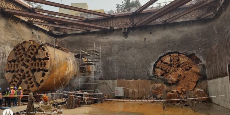 DZ1123 TBM Breakthrough on Delhi Metro