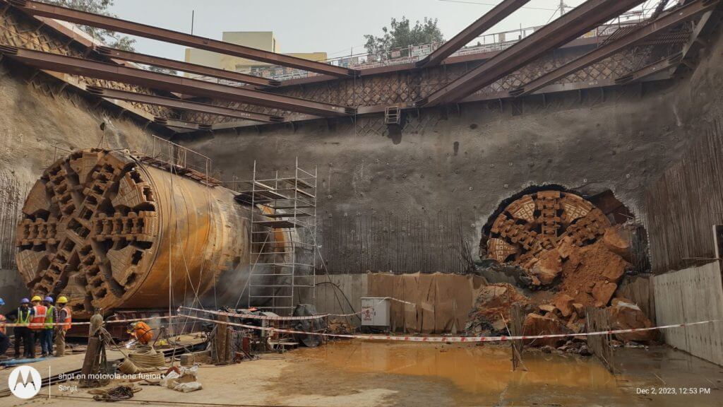 DZ1123 TBM Breakthrough on Delhi Metro