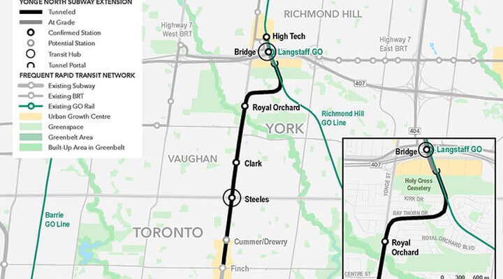 Yonge North Subway Extension Map