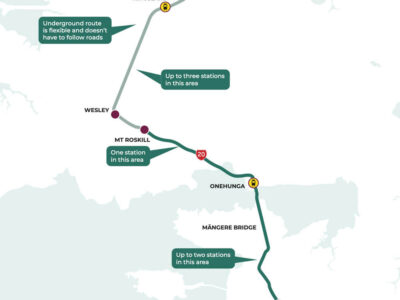 Auckland Light Rail Route Map