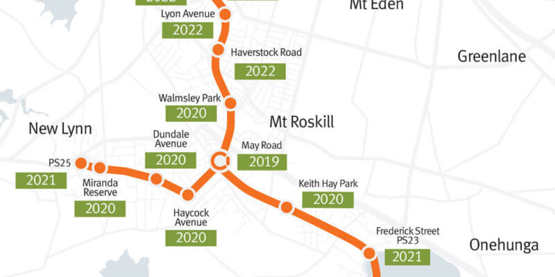 Auckland Water Project Route Map