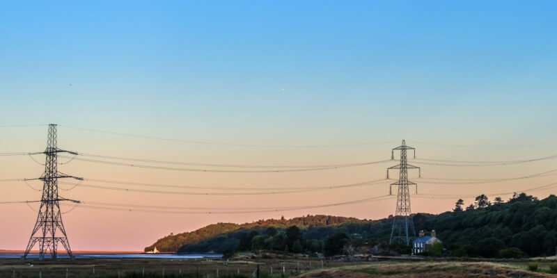 Power Lines In Wales