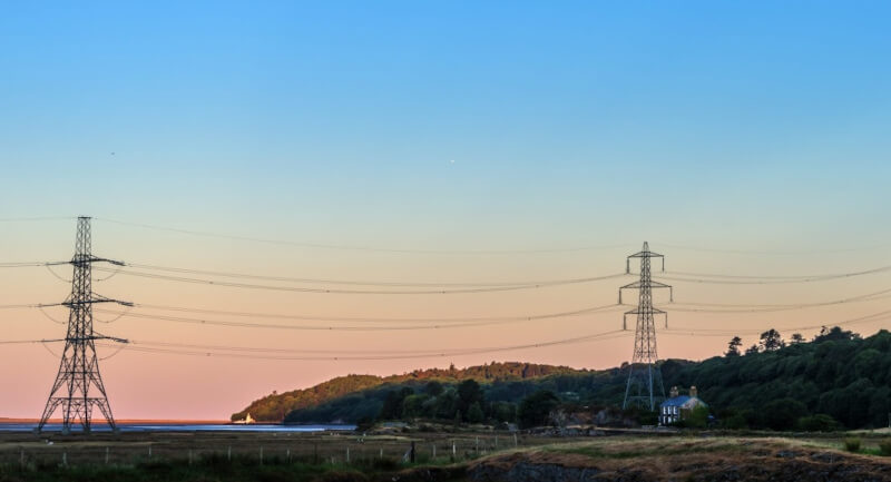 Power Lines In Wales