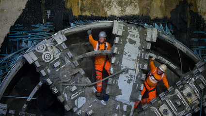 TBM Lydia Breakthrough in HS2 Atlas Road Logistics Tunnel