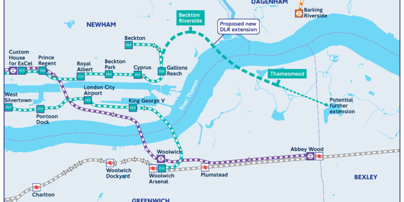 Docklands Light Railway Route Map
