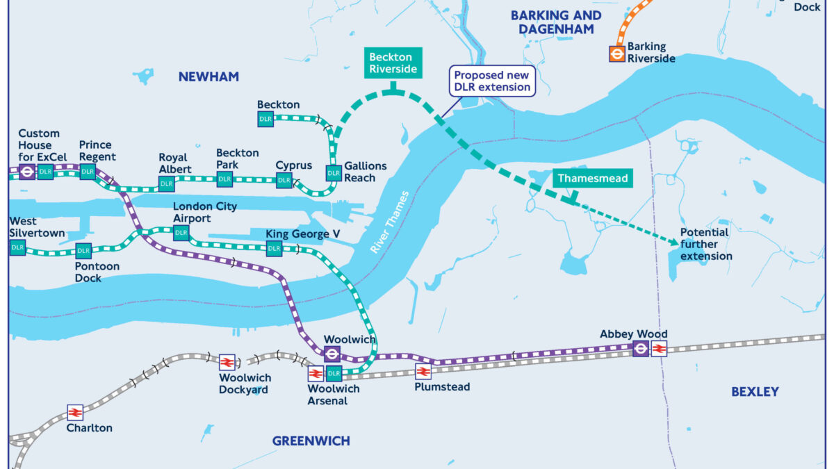 Docklands Light Railway Route Map