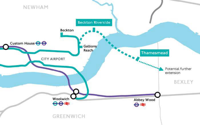 Docklands Light Railway Route Map