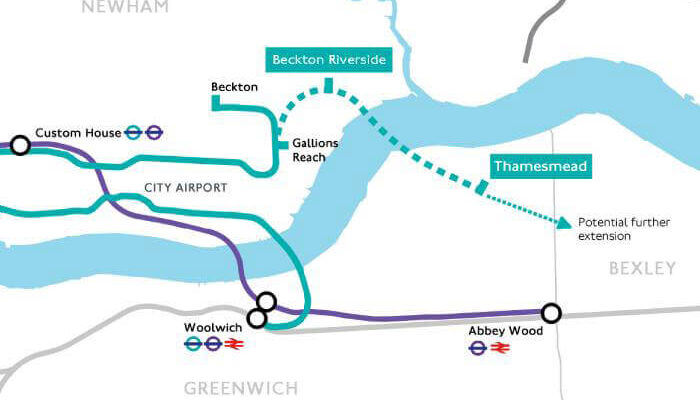 Docklands Light Railway Route Map