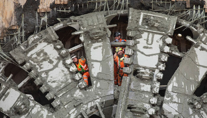 HS2 Tunnel TBM Breakthrough