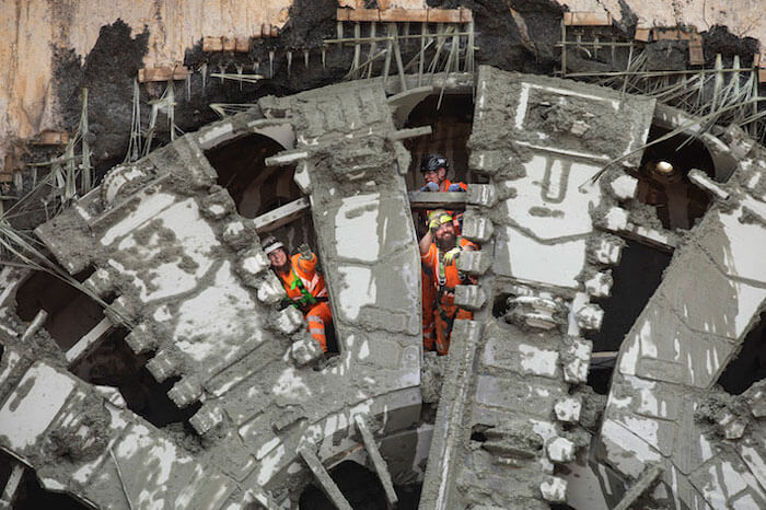 HS2 Tunnel TBM Breakthrough