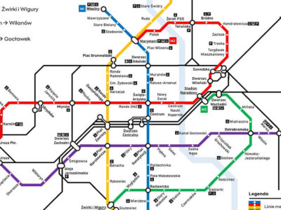 Warsaw Metro Line Map