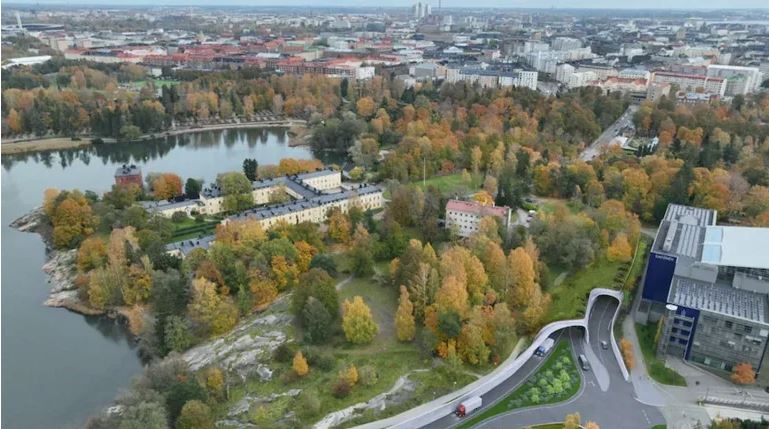 Harbour tunnel route in Helsinki