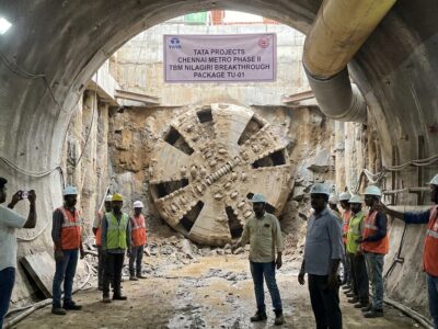 Tata marks 11th breakthrough on Chennai Metro