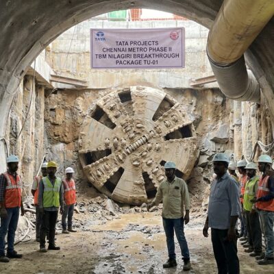 Tata marks 11th breakthrough on Chennai Metro